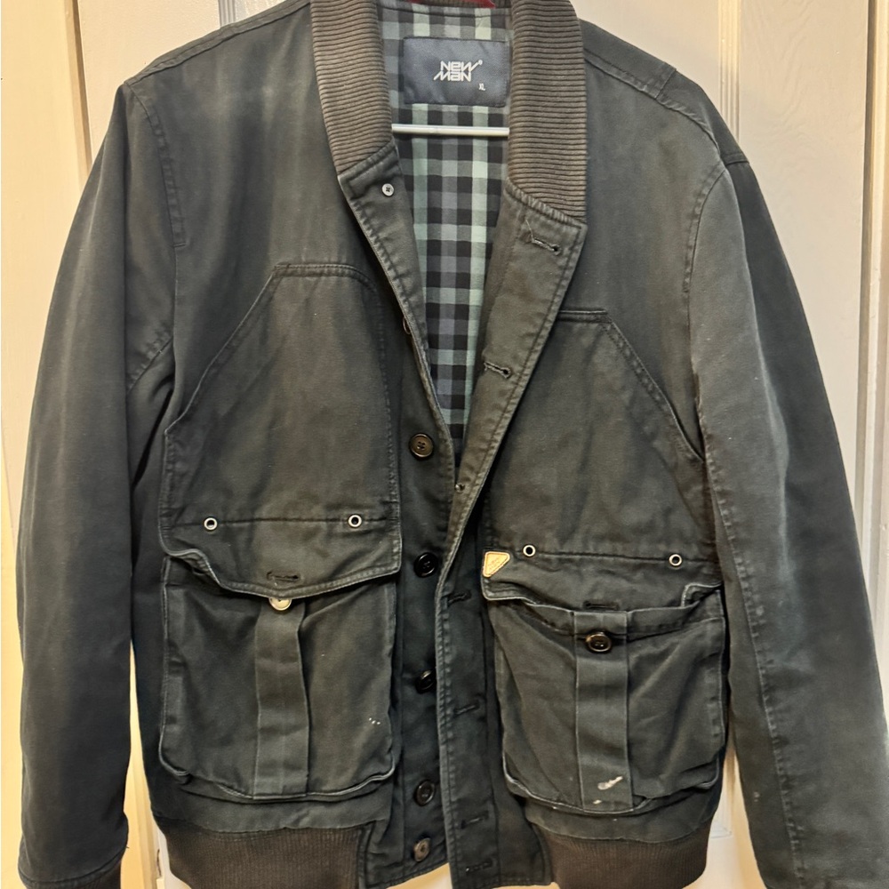 Men's Charcoal Bomber Jacket